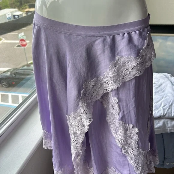 Free People Neon Nights Lavender Skirt M EUC - Picture 3 of 5